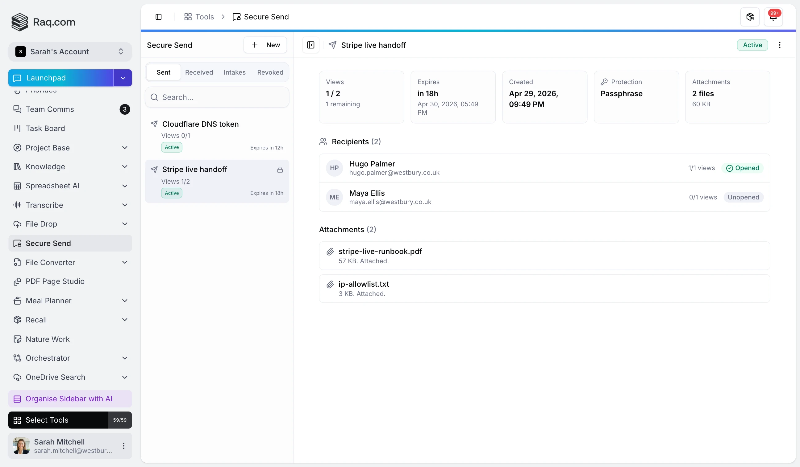 Secure Send: One-Time Secret Links and Safer Intake Requests