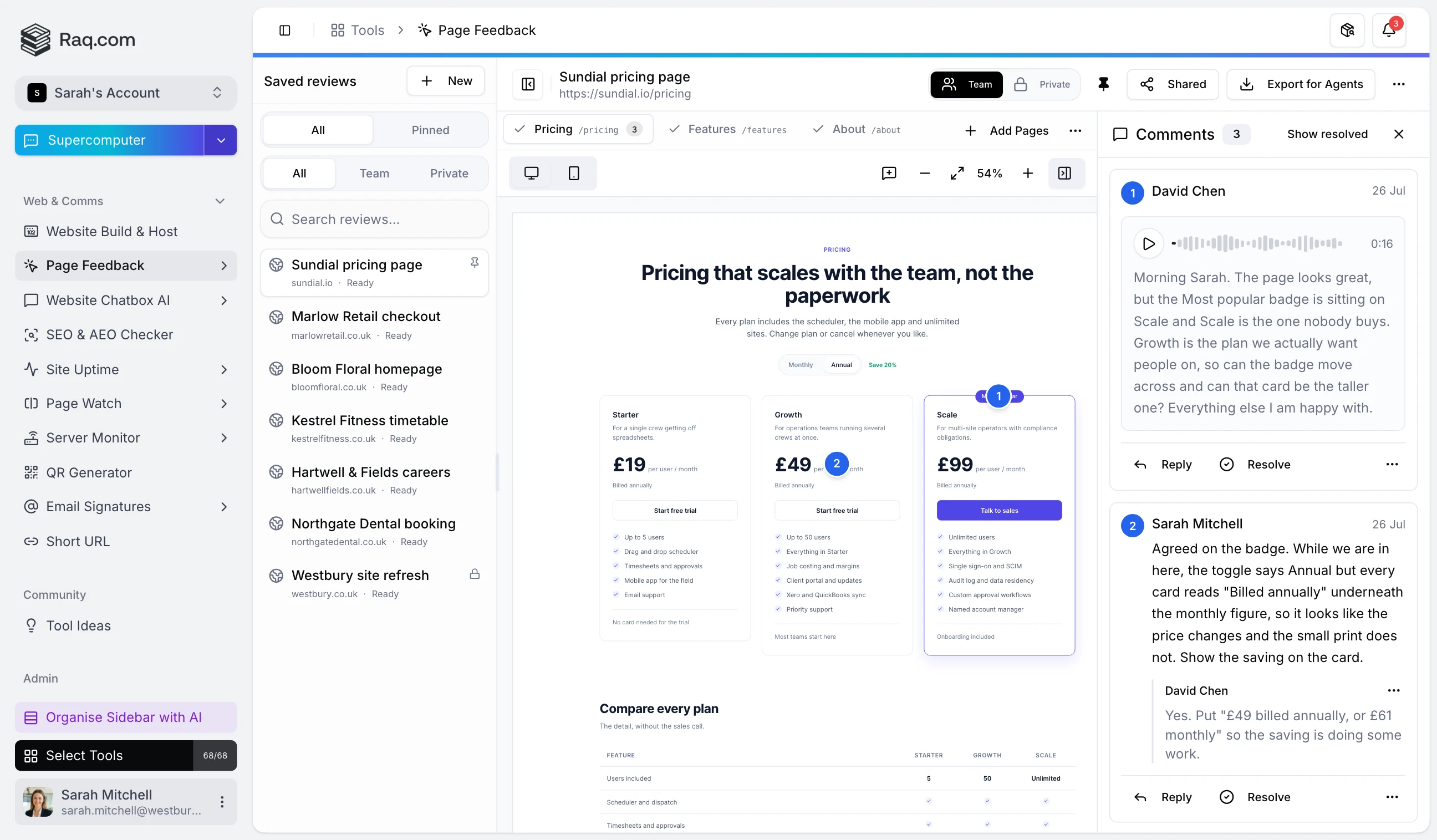 Page Feedback Now Supports Multi-Page Website Reviews